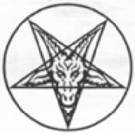 DZIEŃ PAŃSKI Str. 9 Cz. III Bafomet (gwiazda głowy kozła) Jest to najważniejszy symbol satanistów. Składa się on z głowy kozła, wpisanej w okrąg.