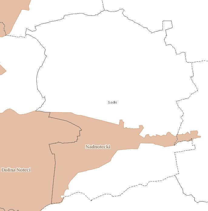 4.7.3.3. Rezerwat przyrody Ryc. 14. Lokalizacja obszaru chronionego krajobrazu na terenie Gminy Sadki Źródło:geoserwis.gdos.gov.