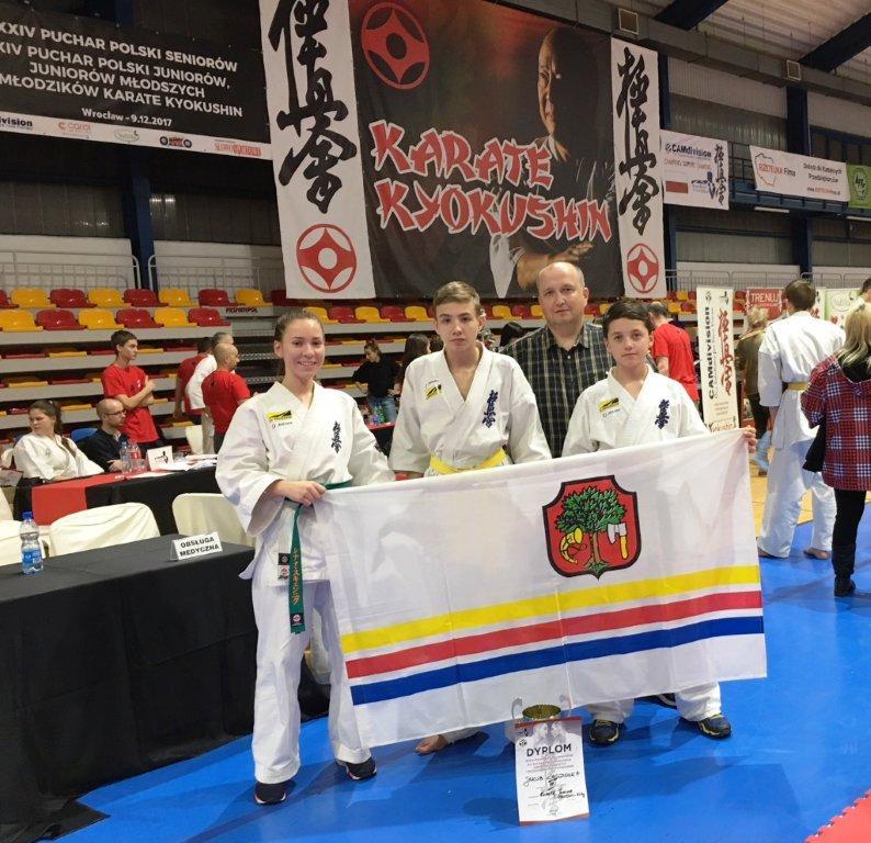 Za sukces należy uznać fakt, iż podczas Mistrzostw Polski Juniorów Młodszych Karate Kyokushin, które odbyły się 21.10.2017r.