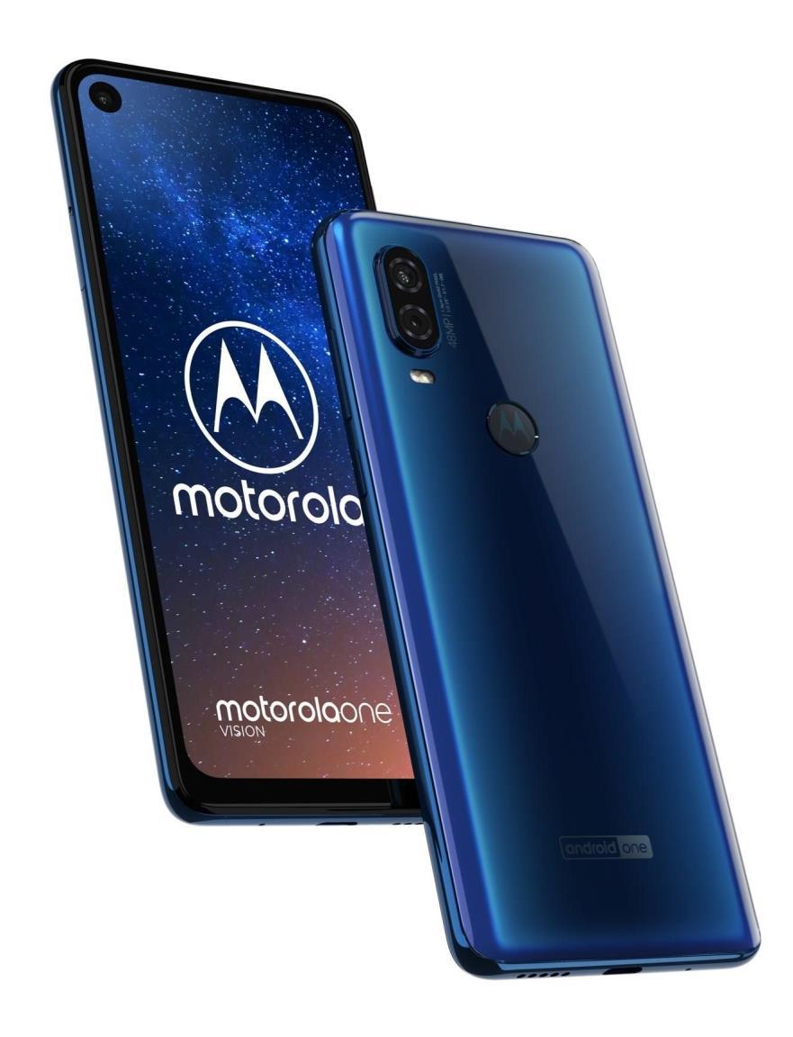 Motorola One Vision Specyfikacja: Wyświetlacz - 6.3 ; 1080 x 2520 pix; 432 PPI; System operacyjny - Android 9.