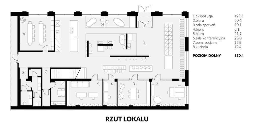 WNĘTRZE USŁUGOWE 01 WARSZAWA PRAGA POŁUDNIE - 330M2 Lokal usługowy zlokalizowany na warszawskiej Pradze Południe w postindustrialnym