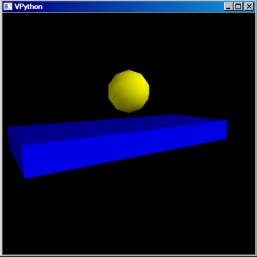 Prosta scena from visual import * kula = sphere(pos=(0,2,0),color=color.