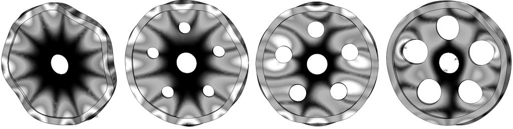 91 Rys. 8. Postacie drgań odpowiadające częstości ω 16 (model 2) Fig. 8. The mode shapes corresponding to frequency ω 16 (model 2) Dla tej postaci odpowiedniość między formami znaleziono na podstawie modelu 2.