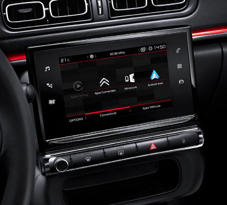 Nawigacja CITROËN Connect Navi, sterowana głosem lub przez 7-calowy ekran dotykowy, dostarcza informacji o ruchu drogowym w czasie rzeczywistym,