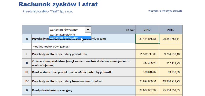 W ten sposób można szybko sprawdzić, czy wpisany bilans się zgadza: Kopia podsumowania drugiej strony bilansu Rysunek 21 Podgląd drugiej strony bilansu (do sprawdzenia