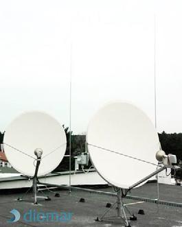 Instalacja antenowa anteny satelitarne ( 1 ) Dwie anteny satelitarne o średnicy lustra 1,2m Konwertery