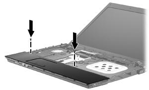 6. Przykręć śruby w górnej pokrywie. Komputer zawiera 2 lub 3 śruby do wkręcenia.