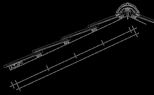Rozmierzanie połaci okap - kalenica Przykład: rozmierzanie połaci okap-kalenica pod dachówkę Reviva Wyliczanie iloêci rz dów dachówek i rozstawu at : Rozstaw łat LAT k LA LA Rozstaw łat jest zależny