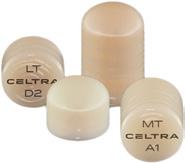 Celtra Press CELTRA PRESS Krzemian litu wzmacniany tlenkiem cyrkonu. Wytrzymałość na zginanie ponad 500 MPa (test trzypunkowy). Materiał opalescentny i fluorescentny.