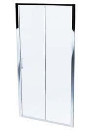 rozwiązania prysznicowe MOSA system Drzwi prysznicowe przesuwne Do montażu na posadzce bądź brodziku; Szkło 6 mm; powłoka nano z obu stron drzwi Montaż uniwersalny lewe/prawe Ciche, podwójne rolki