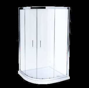 ø90 rozwiązania prysznicowe / brodziki prysznicowe DEMI Gotowe rozwiązanie prysznicowe półokrągła kabina w zestawie z brodzikiem o wysokości 50 mm.
