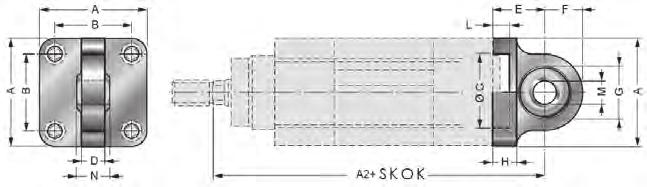 Ucho proste z przegubem kulowym XCM-SN-AL XCM-SN-AL /.