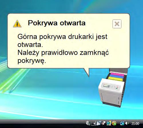 Status Monitor Program Status Monitor monitoruje stan drukarki i zapewnia funkcję ciągłego raportowania.