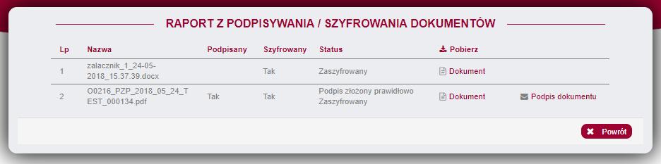 5.3.3 Wycofanie oferty. Po ponownym wejściu w kartę Oferty, wyświetla się komunikat.