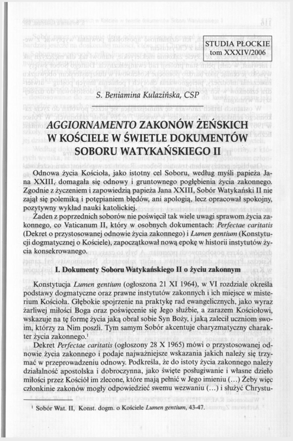 STUDIA PŁOCKIE tom XXXIV/2006 S.