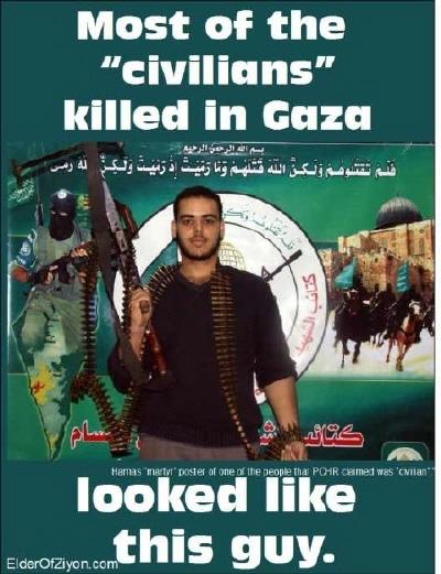 Ten plakat wydaje się być doprawdy prowokacją. Czy rzeczywiście ten chłopiec zginął tragicznie w Gazie? Za co?