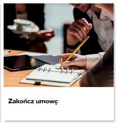 Zakończ umowę Kafel Zakończ umowę umożliwia zarejestrowanie wniosku o rozwiązanie umowy na dostęp do Kanalizacji kablowej OPL.