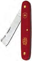 NOŻE OGRODNICZE Wyprodukowane przez znanego producenta noży szwajcarskich VICTORINOX, narzędzia te są sprzedawane przez FELCO SA w ramach współpracy dwóch marek.
