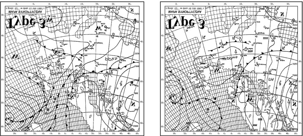 synoptic situation) Rys. 4. Mapy synoptyczne z 3.07.