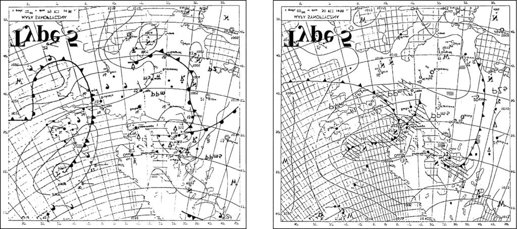 Wp³yw cyrkulacji atmosferycznej na wystêpowanie dni z burz¹... 83 Rys. 5. Mapy synoptyczne z 29.07.