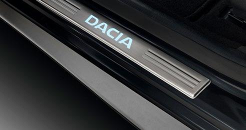 logo Dacia. 8 0 35 844 (przód) 8 0 39 45 (tył). PODŚWIETLANE NAKŁADKI PROGOWE DACIA.