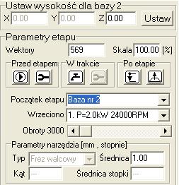 przy włączonym wrzecionie), uniesienie do zera (maksymalna wysokość) 5. Dojazd sondą pomiarową Funkcja aktywna tylko w maszynach wyposażonych w sondę pomiarową.