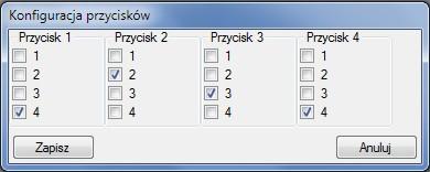 reakcję przekaźnika nr 4 naciskając przycisk 1 na wirtualnym pilocie.