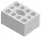 Strona 25 Europejska Aprobata Technicznej Typ cegły: Cegła pustakowa wapienno-krzemowa KS L-3DF Tabela C18: Opis cegły Typ cegły Cegła pustakowa wapienno-krzemowa K SL-3DF Gęstość nasypowa ρ [kg/dm 3