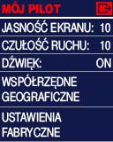 Wybrać przyciskami lub joystickiem znak, który chcemy zmienić (pozycja migająca zaznaczona jest na ekranie obok szarym prostokątem) i zatwierdzić joystickiem lub przyciskiem.