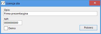 (rys. 12) Licencja Mamy możliwość pobrania automatycznie licencji po wybraniu opcji Licencja -> Pobierz i wczytaj (rys.