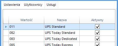 2.3.1.3. Usługi Zakładka Usługi pozwala na zdefiniowania aktywnych usług UPS (Rys. 17).