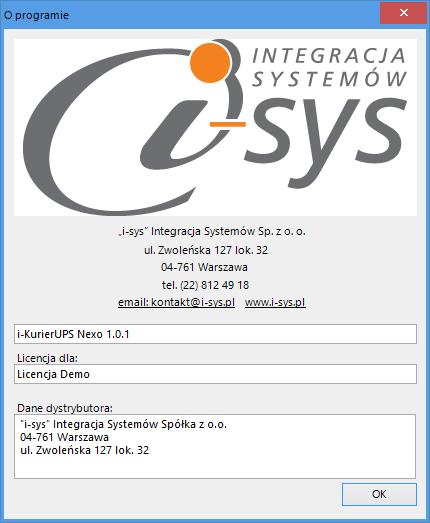 2.5. Pomoc -> O programie Opcja ta służy do wyświetlenia informacji dotyczących programu.