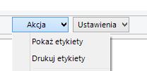 4.1. Przesyłka na podstawie danych Program umożliwia utworzenia przesyłki na podstawie dokumentu sprzedaży lub danych Klienta, które uzupełniają się automatycznie wybierając Akcja -> Wyślij na