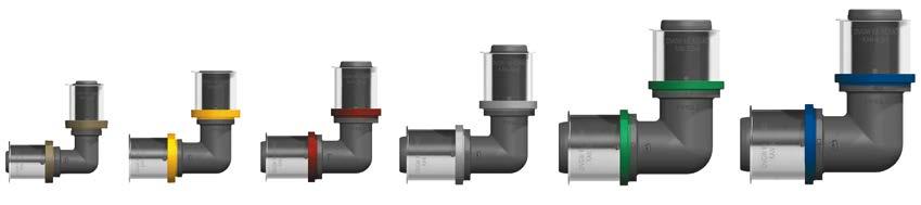 Identyfikacja Każda kształtka KAN therm Press LBP posiada specjalny pierścień tworzywowy, którego kolor zależny jest od średnicy przyłączanej rury.