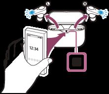 Odłączanie smartfona Android jednym dotknięciem (NFC) Zestaw nagłowny można odłączyć od smartfona, dotykając smartfonem etui z funkcją ładowania. 1 Odblokuj ekran smartfona, jeśli jest zablokowany.