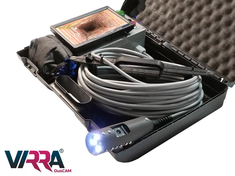 Kamera kominowa Virra Duo-CAM Kolorowa kamera inspekcyjna kominowa, monitor 7" z funkcją nagrywania i odtwarzania obrazu.