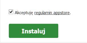 4. Nacisnąć przycisk Zainstaluj aplikację : 5.