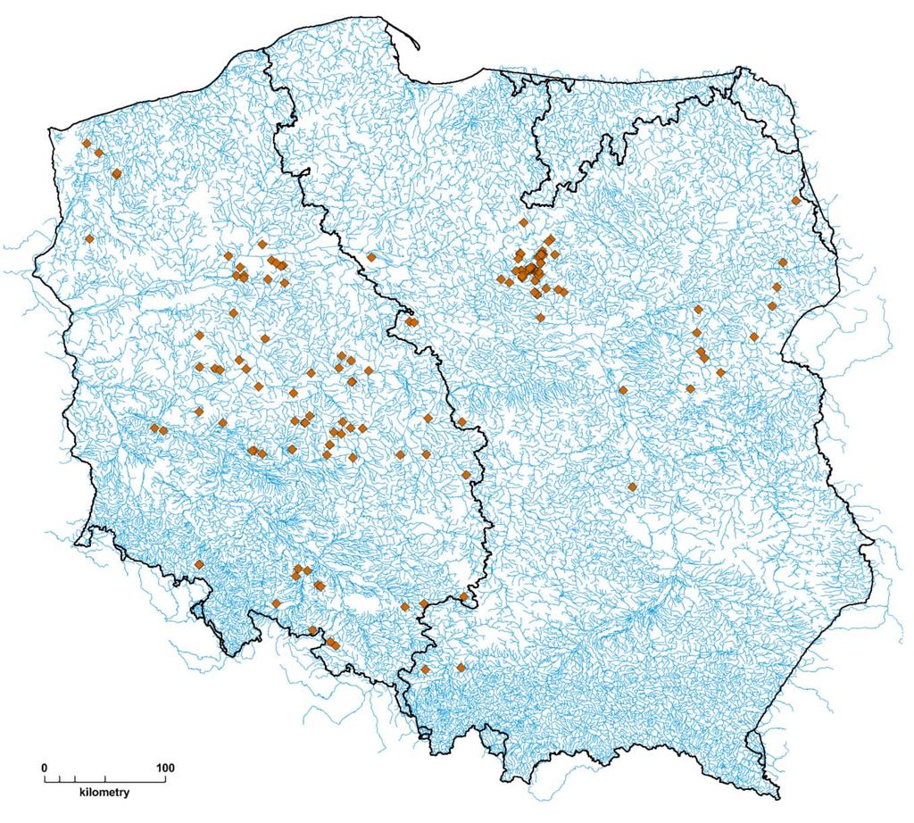 Zrzuty ciekłych Odchodów zwierzęcych 156 obiektów