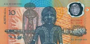 B/5 Australia 10 dolarów Uwaga: