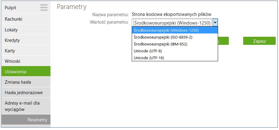 niezbędne jest wypełnienie pól takich jak: Separator, Rachunek nadawcy, Rachunek odbiorcy, Kwota, itp... System nie pozwoli zapisać formatu bez któregoś z wymaganych pól. 5.