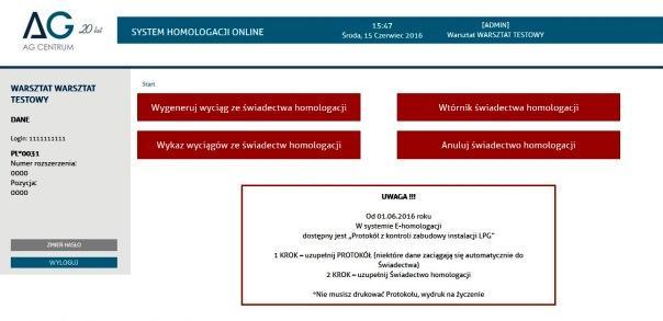 Nazwa dok. INSTRUKCJA Strona 3 / stron 9 16.06.016 Generowanie WŚH 1.