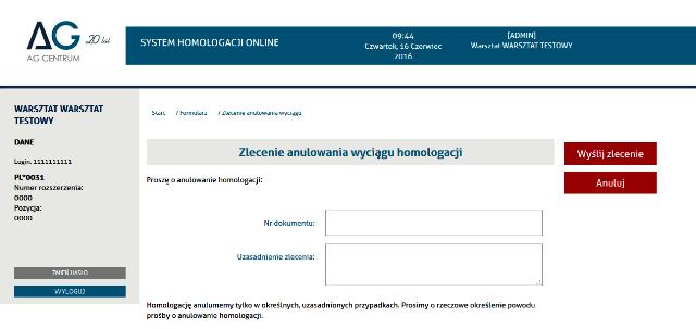 Nazwa dok. INSTRUKCJA Strona 9 / stron 9 16.06.016 Zostaniesz przeniesiony do strony formularza, który należy wypełnić i wysłać. WŚH zostanie anulowany zaraz po otrzymaniu Twojego wniosku. 7.