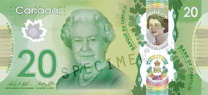 B/21 Kanada 20 dolarów Uwaga: banknot okolicznościowy, wyemitowany z okazji historycznego panowania Elżbiety II