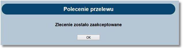 informacją Autoryzacja zakończona pomyślnie, a system prezentuje