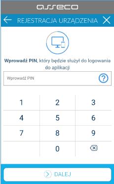 Nadawany nr PIN ma następujące właściwości: musi zawierać od 5 do 8 cyfr, nie może zawierać podobnych cyfr lub wg kolejności