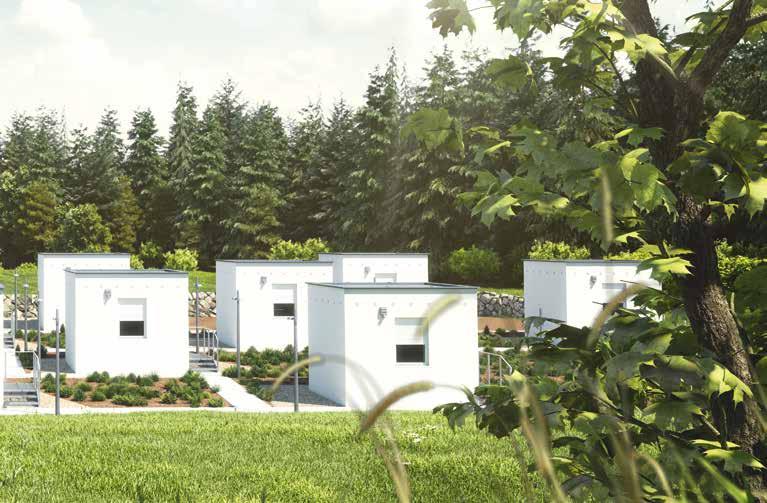 WNĘTRZE JEST WAŻNE PARK BADAWCZY VIVA Badania i odkrycia Na terenie przylegającym do Centrum Innowacji Baumit w Austrii powstało 12 eksperymentalnych domów zbudowanych w oparciu o różne technologie