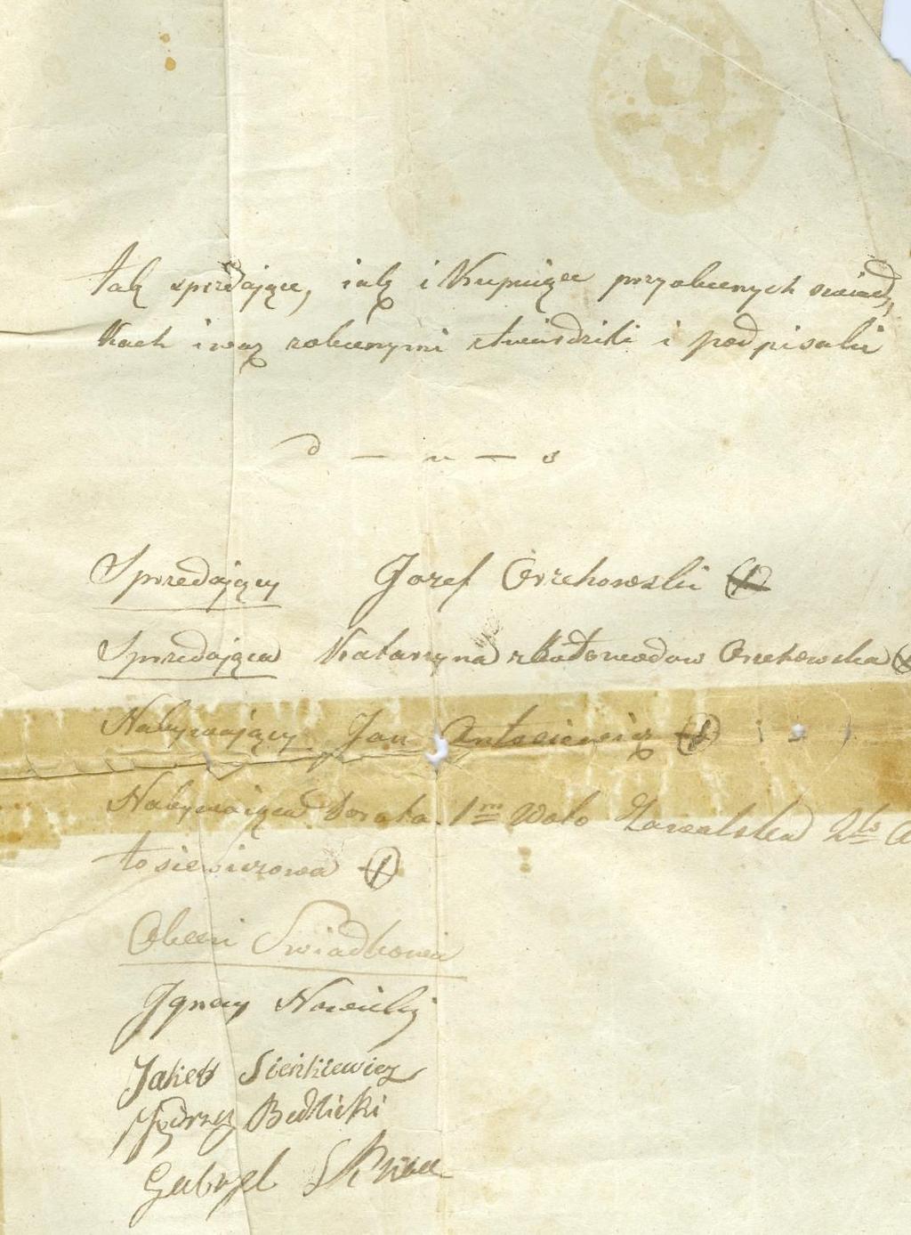 10 Historia Grabowca; dokumenty, legitymacje, dyplomy, medale, ; 1837-1879 Dokument 9 Rok