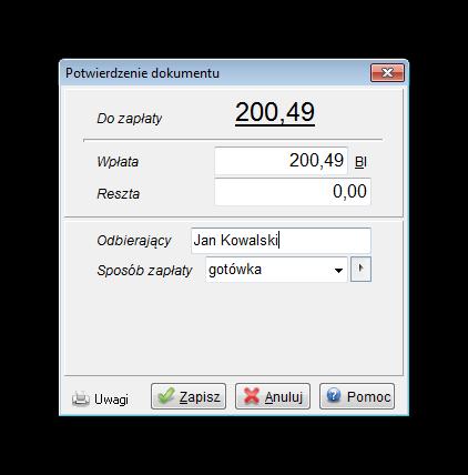 W trakcie wystawiania dokumentu można wykonać zestawienia dla poszczególnej kartoteki lub dla kontrahenta, dla którego jest wystawiany obecny dokument.