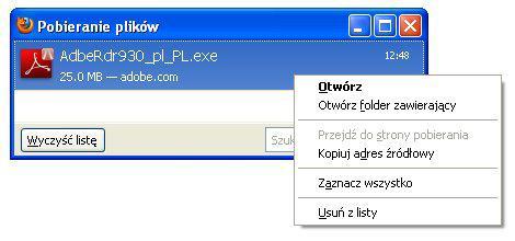 poniższy adres w przeglądarce internetowej: http://ardownload.adobe.com/pub/adobe/reader/win/9.x/9.3/pl_pl/adberdr930_pl_pl.