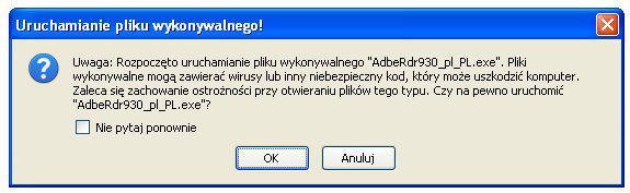 zapisu programy instalacyjnego.